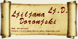 Ljiljana Doronjski vizit kartica